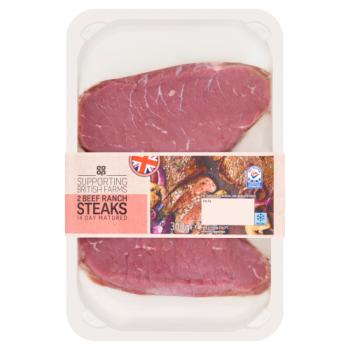 Co-op 2 Beef Ranch Steaks 300g