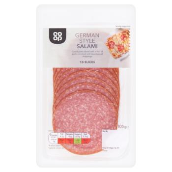 Co-op 10 German Style Salami Slices 100g