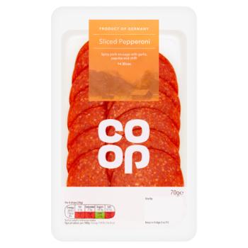 Co-op Sliced Pepperoni 14 Slices 70g