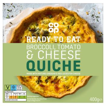 Co-op Broccoli, Tomato & Cheese Quiche 400g