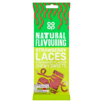 Co-op Strawberry Laces 65g