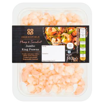 Co-op Irresistible Jumbo King Prawns 140g
