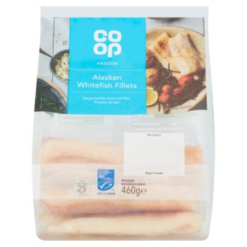Co-op Alaskan Whitefish Fillets 460g
