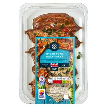 Co-op Spiced Pork Belly Slices 340g