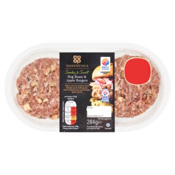 Co-op Irresistible Hog Roast & Apple Burgers 284g