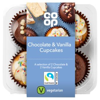 Co-op Chocolate & Vanilla Cupcakes