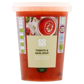 Co Op Classic Menu Tomato & Basil Soup 600g