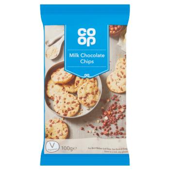 Co-op Milk Chocolate Chips 100g