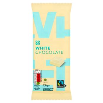 Co-op Fairtrade White Chocolate 150g