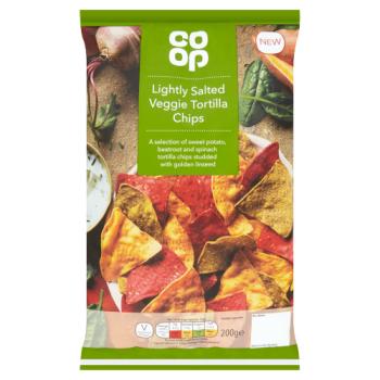 Co-op Lightly Salted Veggie Tortilla Chips 200g