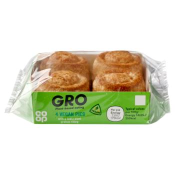 Co-op GRO 4 Vegan Pies 200g