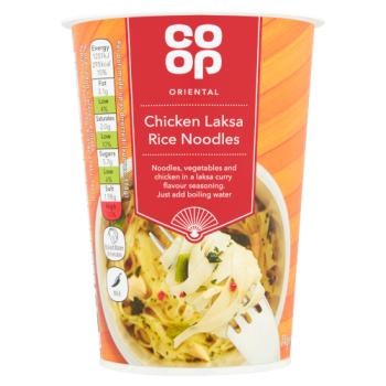 Co Op Oriental Chicken Laksa Rice Noodles 74g