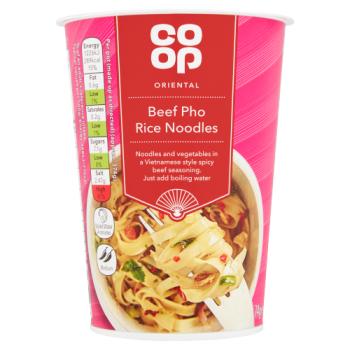 Co Op Oriental Beef Pho Rice Noodles 74g