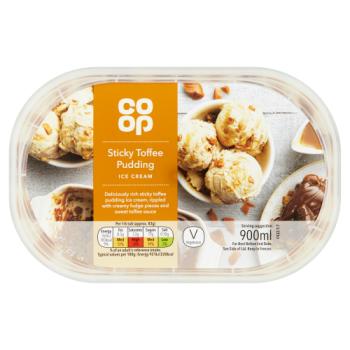 Coop Sticky Toffee Pudding Ice Cream