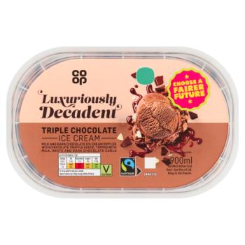 Co-op Triple Chocolate Ice Cream 900ml