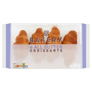 Co-op Bakery 4 All Butter Croissants