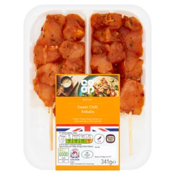 Co-op British Sweet Chilli Kebabs 341g