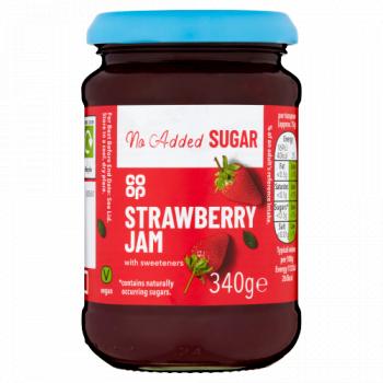Co-op Strawberry Jam with Sweeteners 340g
