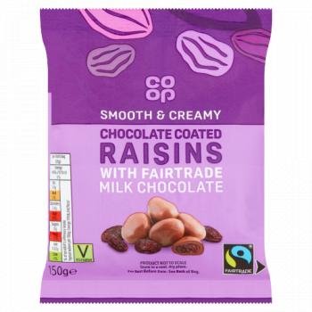Co-op Chocolate Coated Raisins 150g
