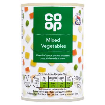 Co Op Mixed Vegetables 300g