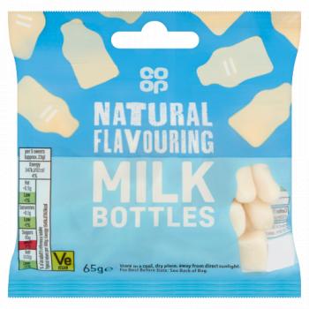 Co-op Natural Flavouring Milk Bottles 65g