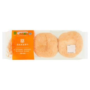 Co-op Bakery 6 Sesame Seeded Burger Buns