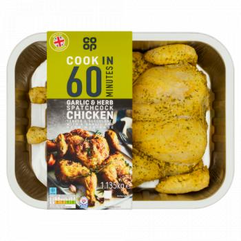 Co-op Garlic & Herb Spatchcock Chicken 1.135kg