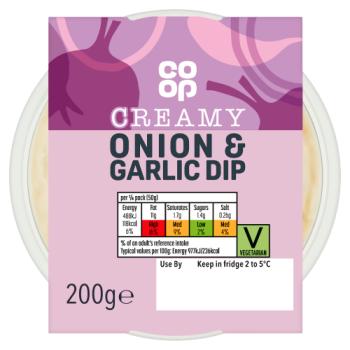 Co-op Creamy Onion & Garlic Dip 200g