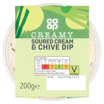 Co-op Creamy Soured Cream & Chive Dip 200g