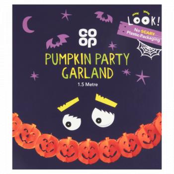 Co-op Pumpkin Party Garland 1.5 Metre