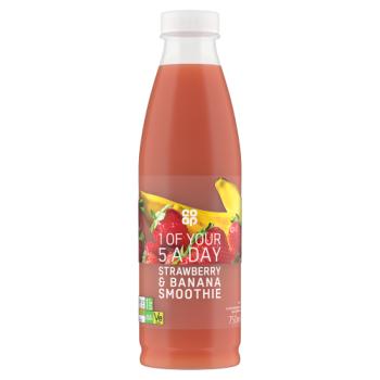 Co-op Strawberry & Banana Smoothie 750ml