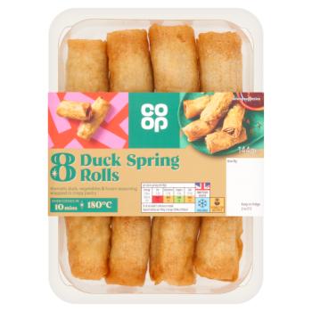 Co-op 8 Duck Spring Rolls 144g