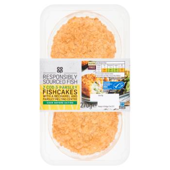 Co-op 2 Cod & Parsley Fishcakes 270g