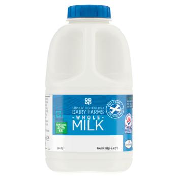 Co-op Whole Milk 1 Pint/568ml