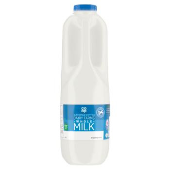 Co-op Whole Milk 2 Pints/1.136L