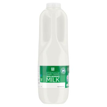 Co-op Semi Skimmed Milk 2 Pints/1.136L