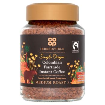 Co-op Irresistible Single Origin Colombian Fairtrade Instant Coffee 100g
