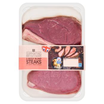 Co-op 2 Beef Rump Steaks 400g