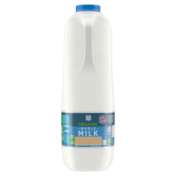 Co-op Organic Whole Milk 2 Pints 1.136L