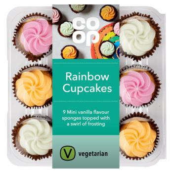 Co-op Rainbow Cupcakes