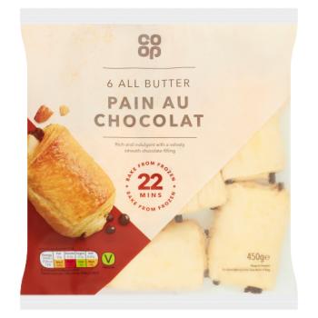 Co-op 6 All Butter Pain Au Chocolat 450g