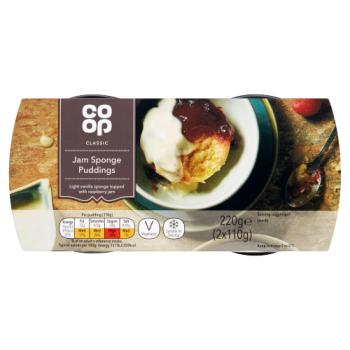 Coop Jam Sponge Pudding Twin Pack