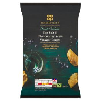 Co-op Irresistible Sea Salt & Chardonnay Wine Vinegar Crisps 40g