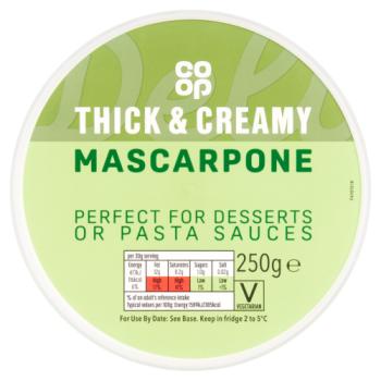 Co-op Thick & Creamy Mascarpone 250g