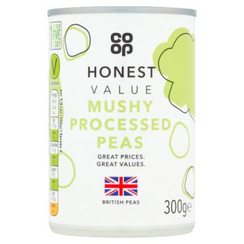 Co-op Honest Value Mushy Processed Peas 300g