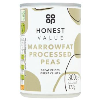 Co-op Honest Value Marrowfat Processed Peas 300g