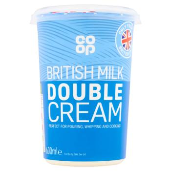 Co-op British Milk Double Cream 600ml