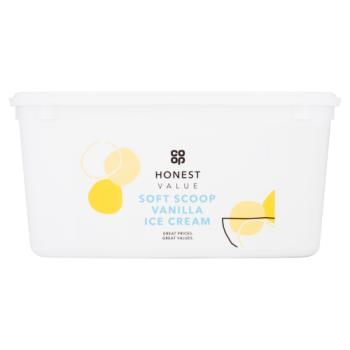 Co-op Honest Value Soft Scoop Vanilla Ice Cream 2L