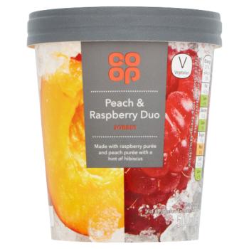 Co Op Rasp & Peach Sorbet