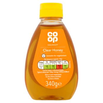 Co Op Squeezy Clear Honey 340g